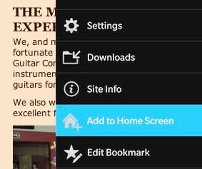 Blackberry 10 add to home screen
