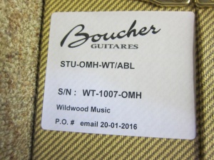 Boucher Studio OM Hybrid, Beautiful Walnut/Master Grade Adirondack Top!