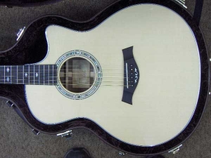 View the album Taylor Custom GSCE, "Fiddle Back" Walnut & Engelmann - SOLD