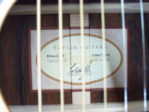 Taylor New Spring Limited 816CE, Cocobolo/Sitka Spruce
