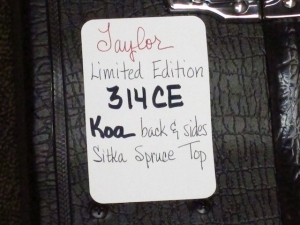 Taylor Spring Limited Edition 314CE, Koa/Sitka Spruce