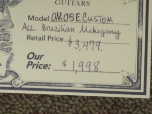 Larrivee Custom OM-05E, All Brazilian Mahogany, L.R. Baggs Anthem Pickup