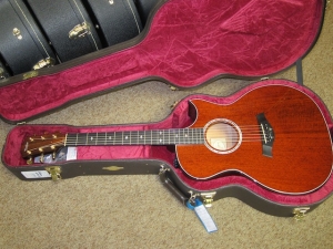 Taylor Custom GACE, Florentine Cutaway,  Rare Figured Mahogany!
