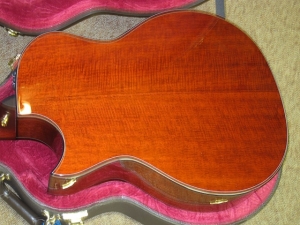 Taylor Custom GACE, Florentine Cutaway,  Rare Figured Mahogany!